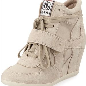For Barbiepink31 Ash Bowie Suede Wedge Sneaker